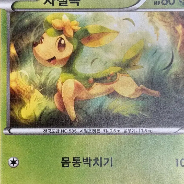 [BUNJANG] Pokemon Vintage "Sacheolrok" Card (005/052) BW / 귀여운 포켓몬 고전 카드 사철록 (005/052) bw