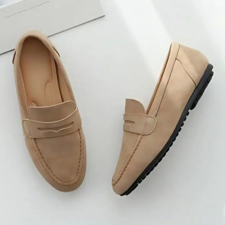 [BUNJANG] Beige Loafers (230) / 베이지 로퍼 구두 단화 230