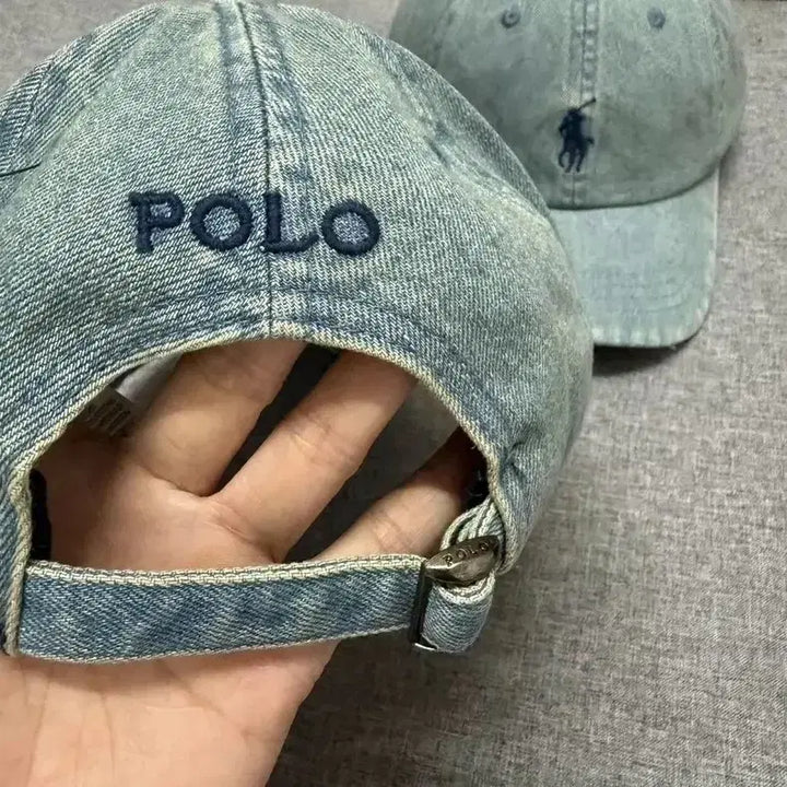 [BUNJANG] Polo Ralph Lauren Chino Baseball Cap / 폴로 랄프 로렌 데님 야구 모자