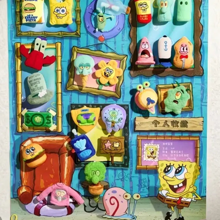 [BUNJANG] SpongeBob SquarePants Magnetic Keychains (Set of 2) / 스폰지밥 자석 키링2
