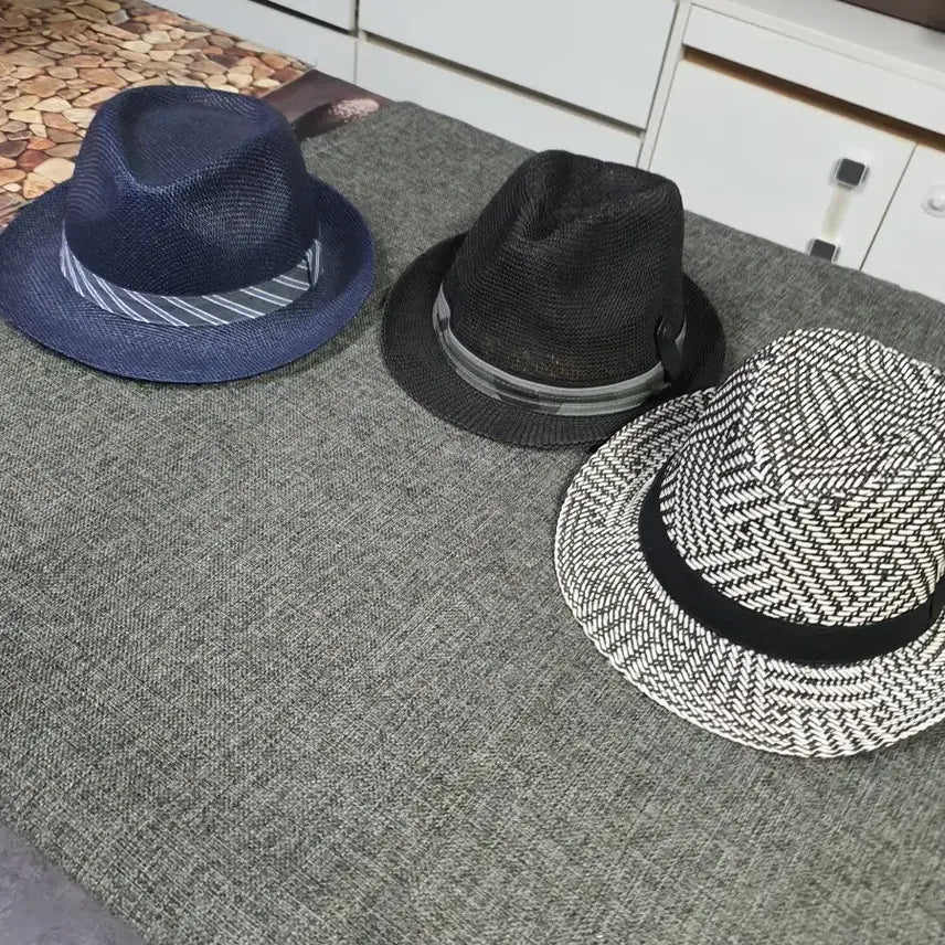 [BUNJANG] Fedora Summer Hat 3-Piece Set / 페도라 신사 여름 모자 3종   일괄가격