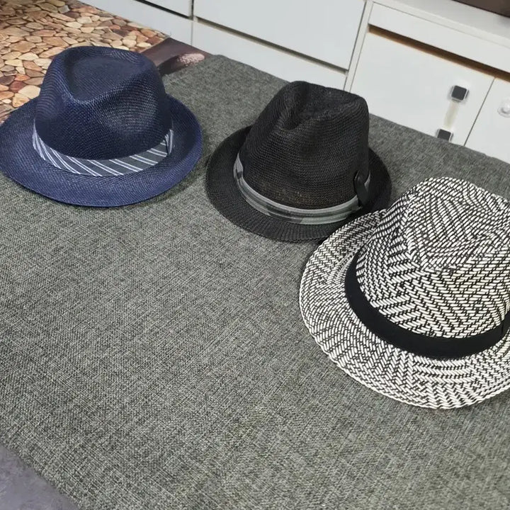 [BUNJANG] Fedora Summer Hat 3-Piece Set / 페도라 신사 여름 모자 3종   일괄가격
