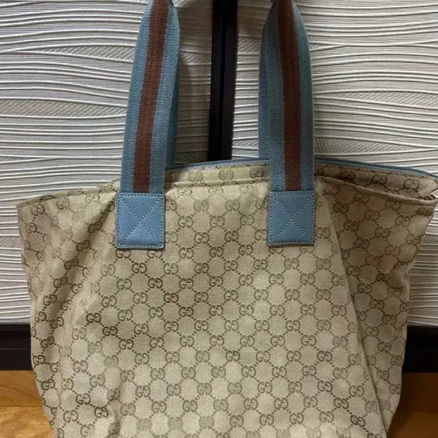 [BUNJANG] Gucci GG Logo Canvas Tote Bag / 구찌 GG 로고 캔버스 토트백 핸드백 가방