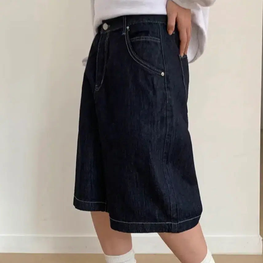 [BUNJANG] Raw Denim Bermuda Shorts - M / 생지 버뮤다 팬츠 M