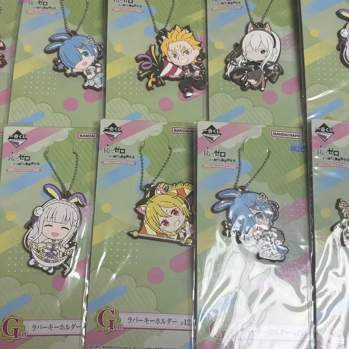 [BUNJANG] Re:Zero Ichiban Kuji G Prize Rubber Strap Bundle (Rem, Ram, Emilia, Echidna, Garfiel) / 리제로 이치방쿠지 g상 러버스트랩 일괄 렘 람 에밀리아 에키드나 가필