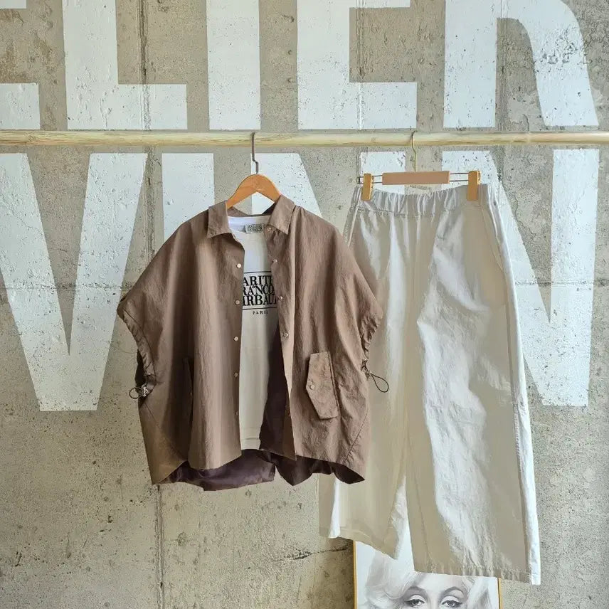 [BUNJANG] Oversized Lapel Vest - Brown / 오버핏 세련된 카라 베스트