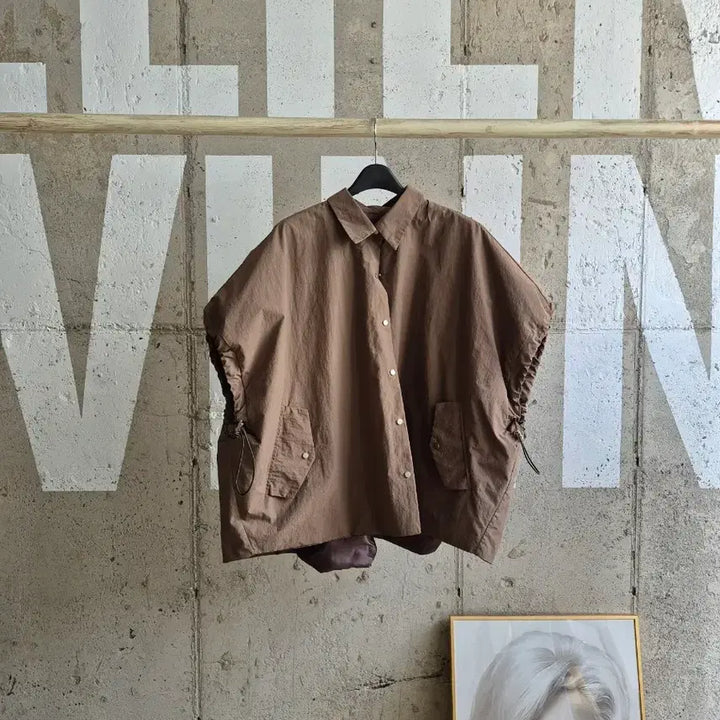 [BUNJANG] Oversized Lapel Vest - Brown / 오버핏 세련된 카라 베스트