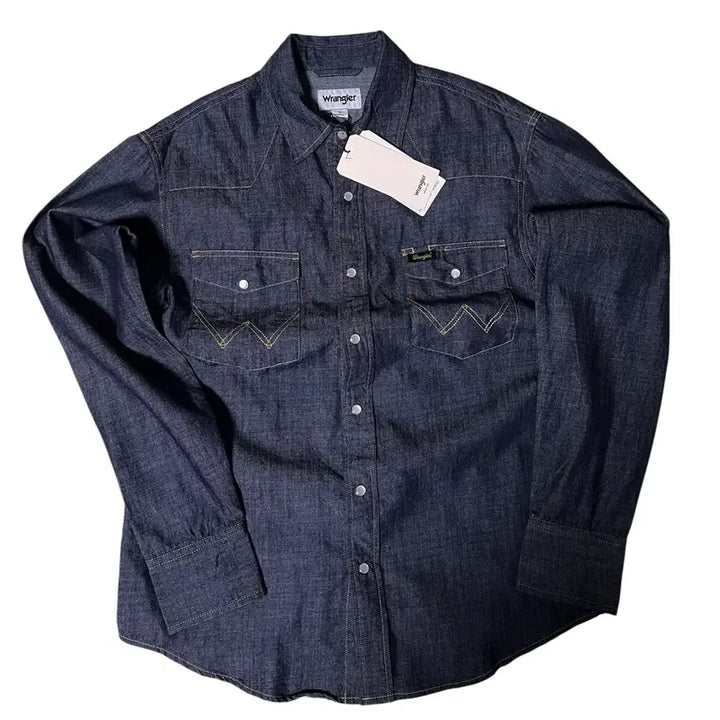 [BUNJANG] Wrangler Denim Western Shirt / (새상품) 랭글러 데님 셔츠 웨스턴 남방 S