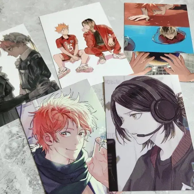 [BUNJANG] Haikyuu!! Kenma Kozume &amp; Shoyo Hinata Postcard Bundle (Unofficial) / 하이큐 비공식 하임 통판 켄마 히나타 엽서 일괄 켄히나