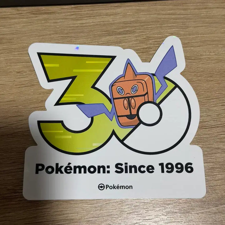 [BUNJANG] Pokemon 30th Anniversary Rotom Logo Sticker / 포켓몬 30주년 로고스티커 로토무