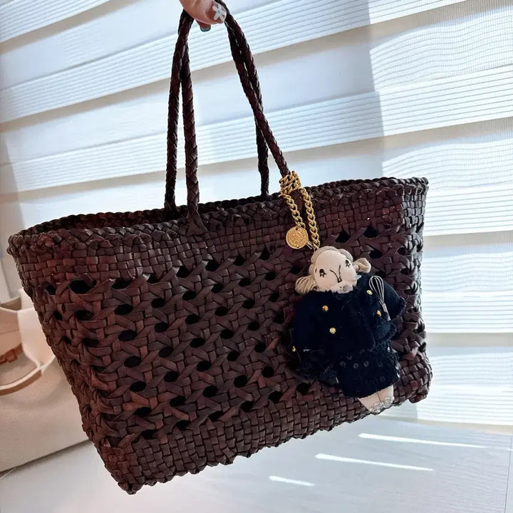 [BUNJANG] Dragon Bag Caneage Bucket Small Dark Brown / 드래곤백 캐니지버킷 스몰 다크브라운+드래곤정품이너백+백앤센스이너백