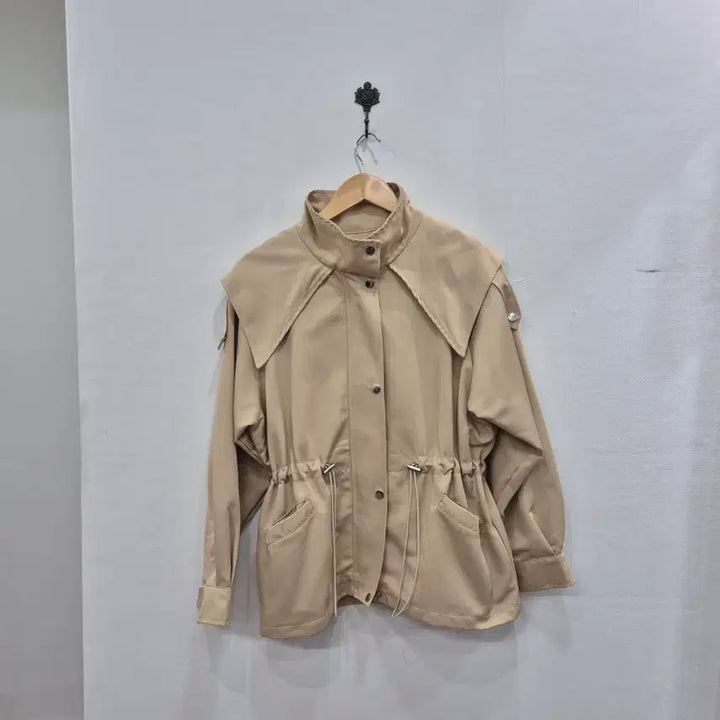 [BUNJANG] Beige Collar Neck Jacket / 베이지색 칼라넥 여성 자켓