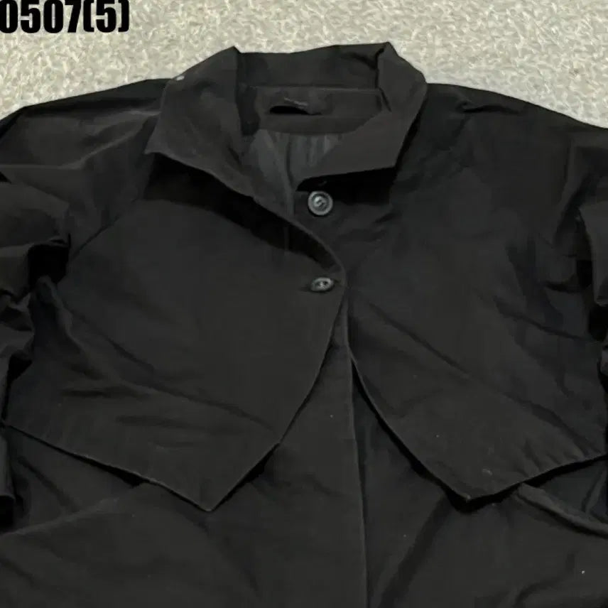 [BUNJANG] Bymin Black Trench Coat / 바이민 블랙 트렌치코트