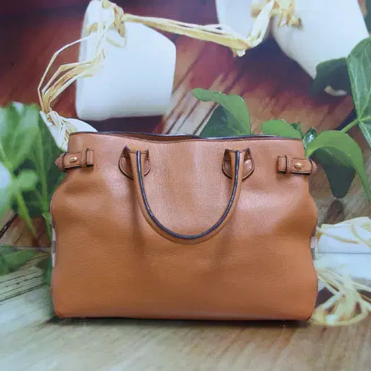 [BUNJANG] Burberry Tote Bag Brown Multi Leather Canvas / 구제토토 버버리 토드백 정품 중고가방 명품 60705