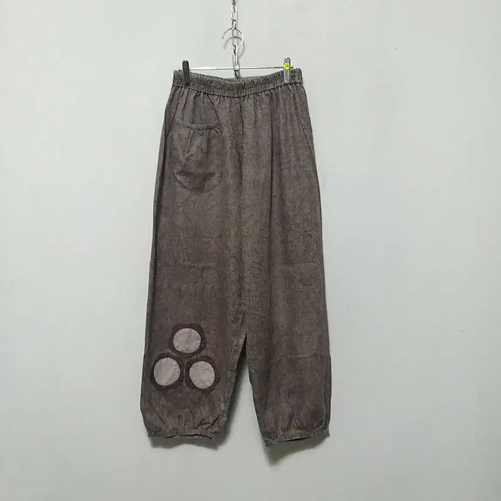 [BUNJANG] Cotton Pants with Embroidered Detail / ㅎ246 면마바지
