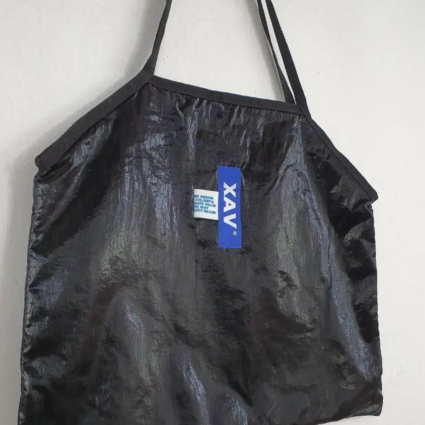 [BUNJANG] XAV Black Glossy Shoulder Bag / XAV 여성 블랙 글로시 숄더백 가방