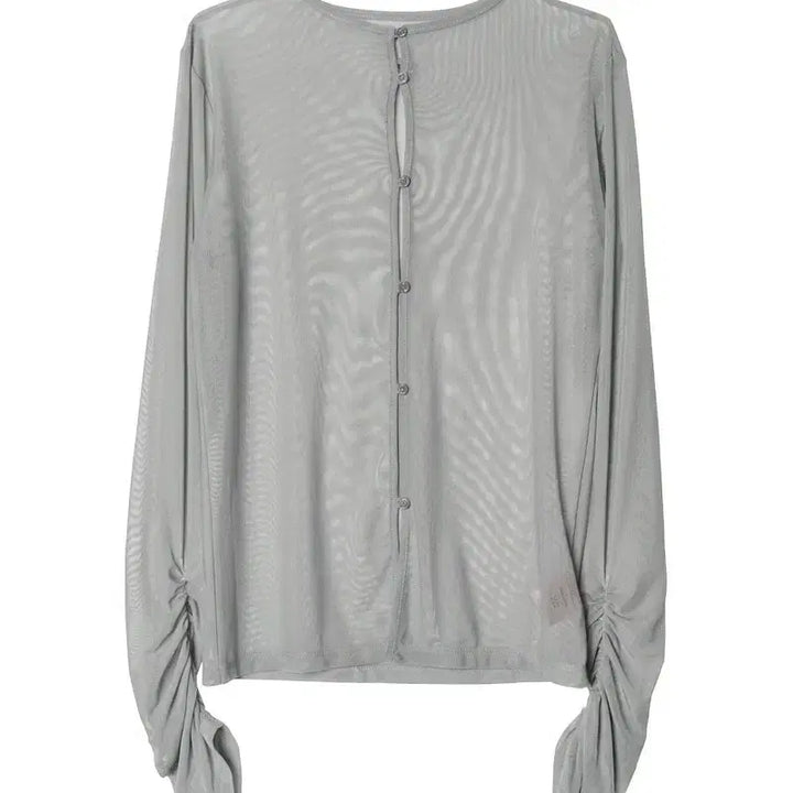 [SOLD OUT] (오늘만 판매)우화 WRINKLE MESH CARDIGAN grey
