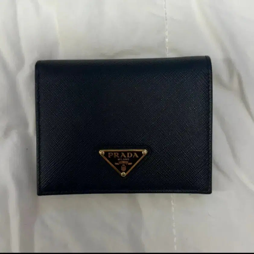 [BUNJANG] Prada Saffiano Coin Purse Black Full Set / 프라다 사피아노 반지갑 블랙 풀세트