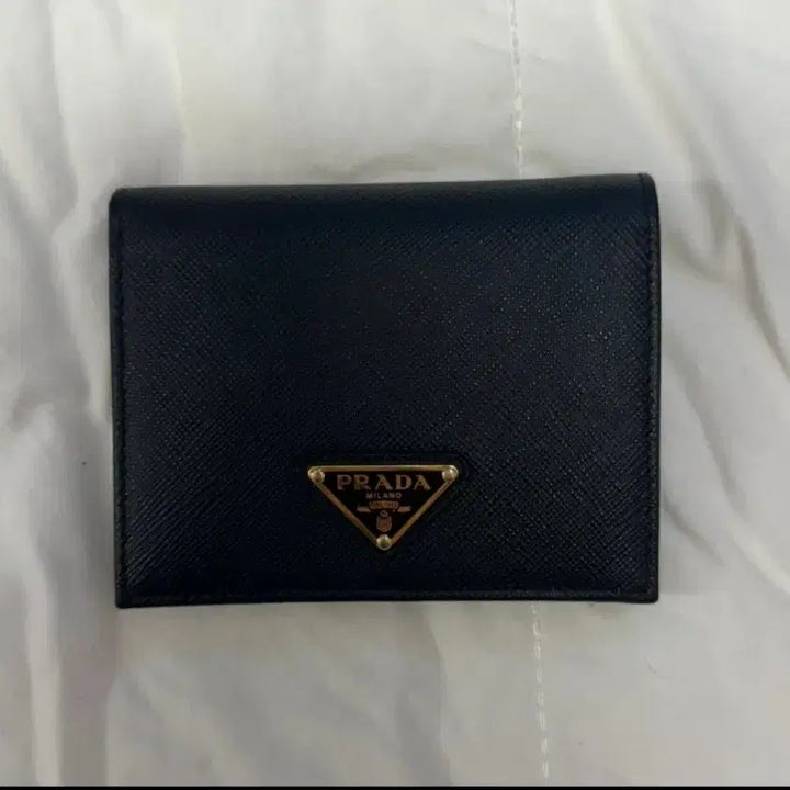 [BUNJANG] Prada Saffiano Coin Purse Black Full Set / 프라다 사피아노 반지갑 블랙 풀세트