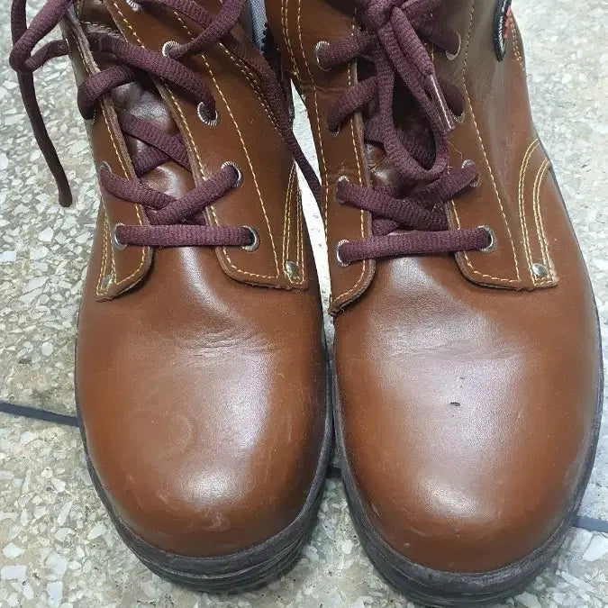 [BUNJANG] Brown Safety Work Boots / 갈색 안전화 작업화 워커 부츠