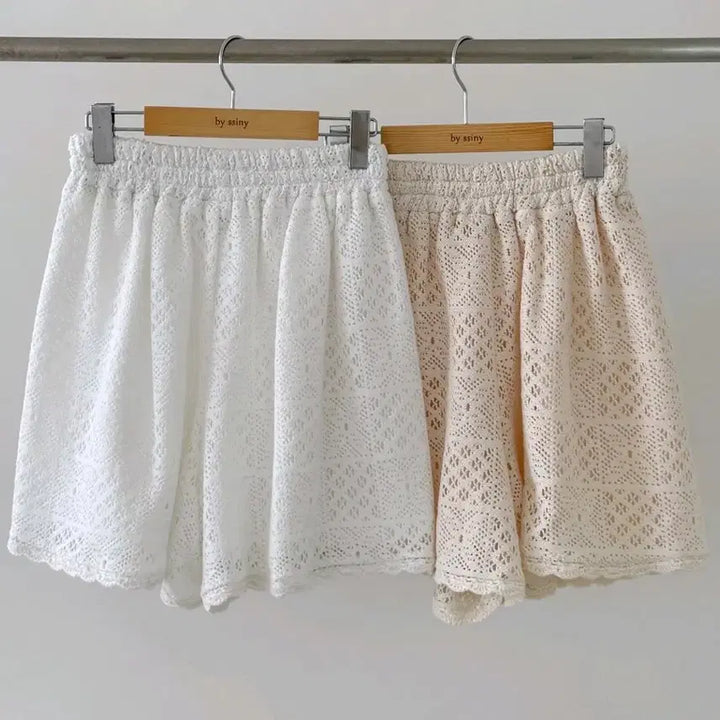 [BUNJANG] Bysini Net Lace Shorts / 바이씨니 제작 네트레이스반바지