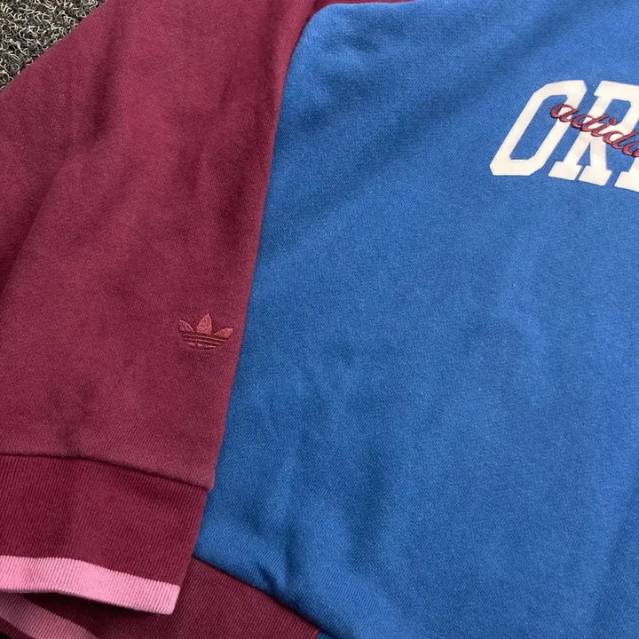 [BUNJANG] Adidas Old School Color Block Sweatshirt / 아디다스 올드스쿨 배색 맨투맨