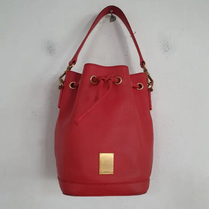 [BUNJANG] Couronne Red Bucket Tote Bag / 쿠론 여성 레드 복조리백 토트백 가방