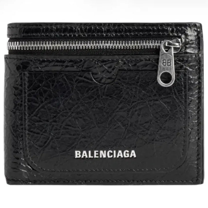 [BUNJANG] Balenciaga Super-Vegi Square Folded Wallet Black / 발렌시아가 수퍼비지 스퀘어 폴디드 지갑 블랙