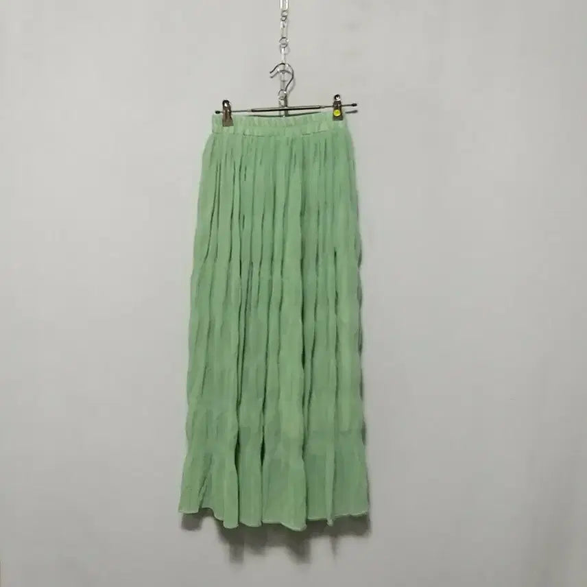 [BUNJANG] Mint Pleated Long Skirt / ㅎ256 플리츠롱스커트