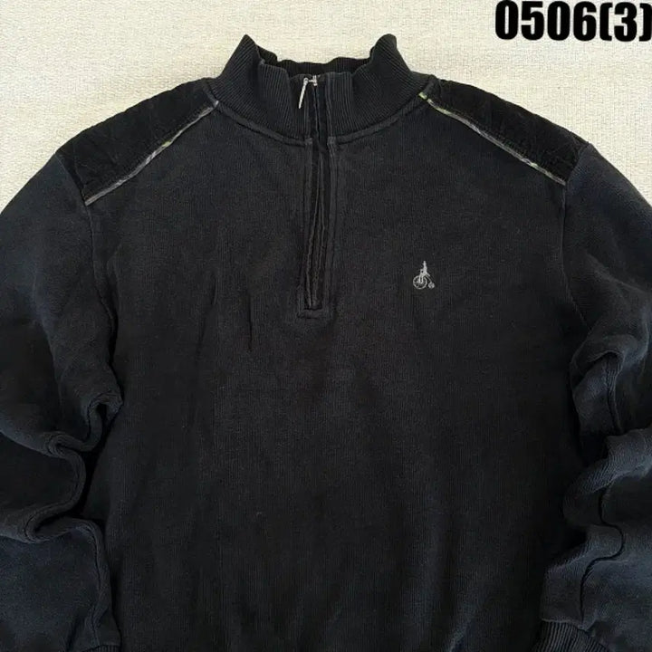 [BUNJANG] Beanpole Black Half-Zip Sweatshirt T-Shirt Size 95 / 95 빈폴 블랙 하프집업 맨투맨 티셔츠 0506(3)