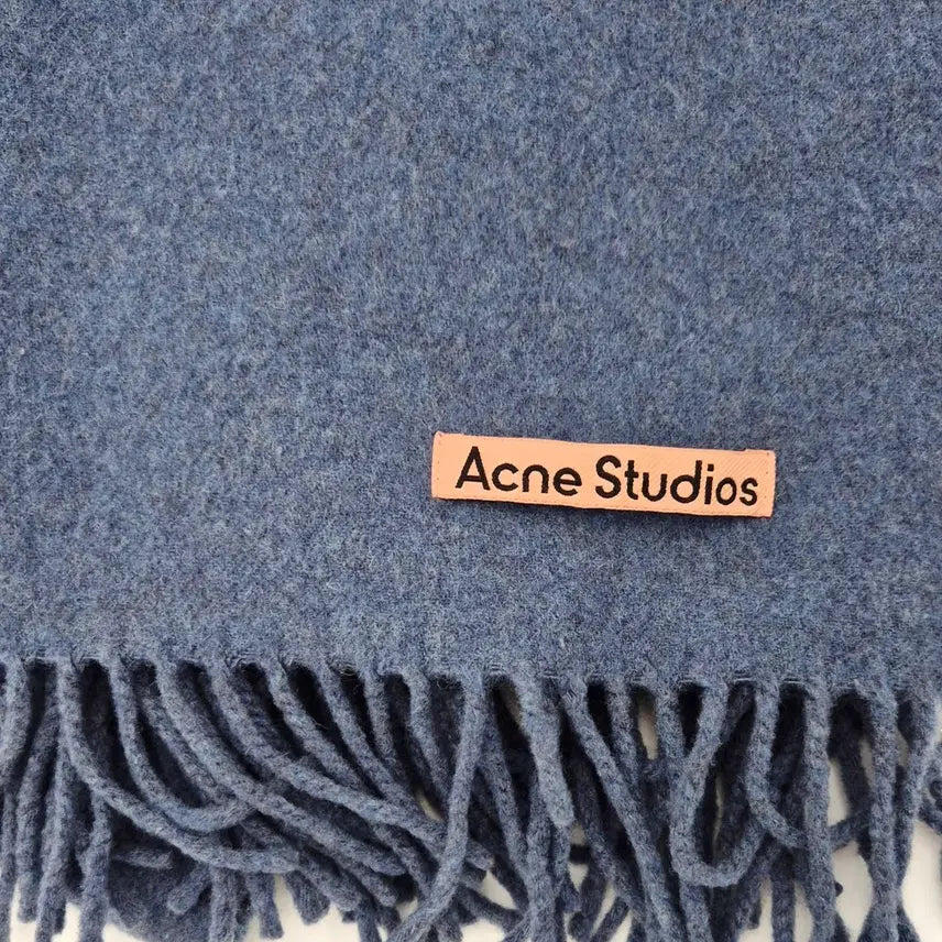 [BUNJANG] Acne Studios Blue Wool Fringe Scarf / [중고명품셀렉트]아크네스튜디오 블루 울 프린지 머플러