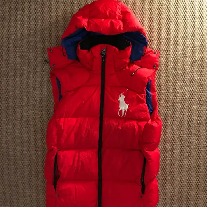 [BUNJANG] Polo Ralph Lauren Red Puffer Vest / 폴로 랄프로렌 레드 푸퍼 베스트