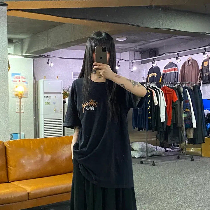 [BUNJANG] Stussy Chapter Black T-Shirt Size L / 스투시 챕터 블랙 반팔 B4696
