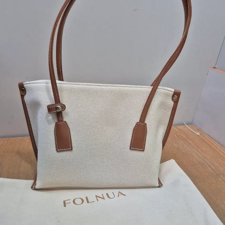[BUNJANG] FOLNUA Canvas Tote Bag Ivory / 새것급 FOLNUA 폴뉴아 캔버스 토트백 아이보리