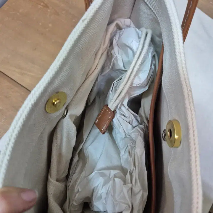 [BUNJANG] FOLNUA Canvas Tote Bag Ivory / 새것급 FOLNUA 폴뉴아 캔버스 토트백 아이보리
