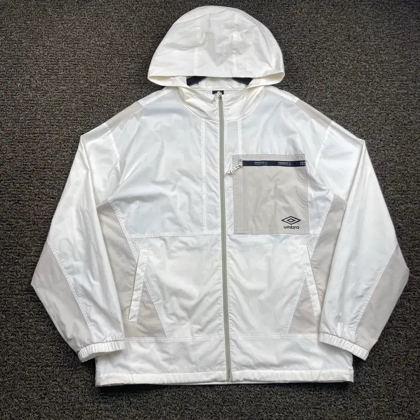 [BUNJANG] Umbro White Windbreaker / 엄브로 화이트 바람막이