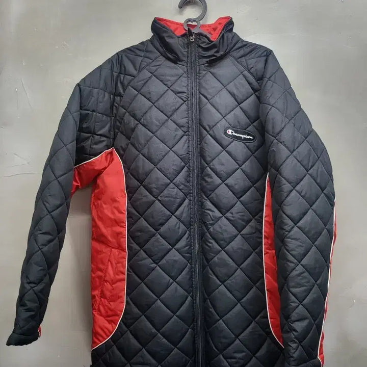 [BUNJANG] Champion Black Quilted Jacket / 챔피온 블랙 퀼팅 자켓 패딩 점퍼가슴60기장80