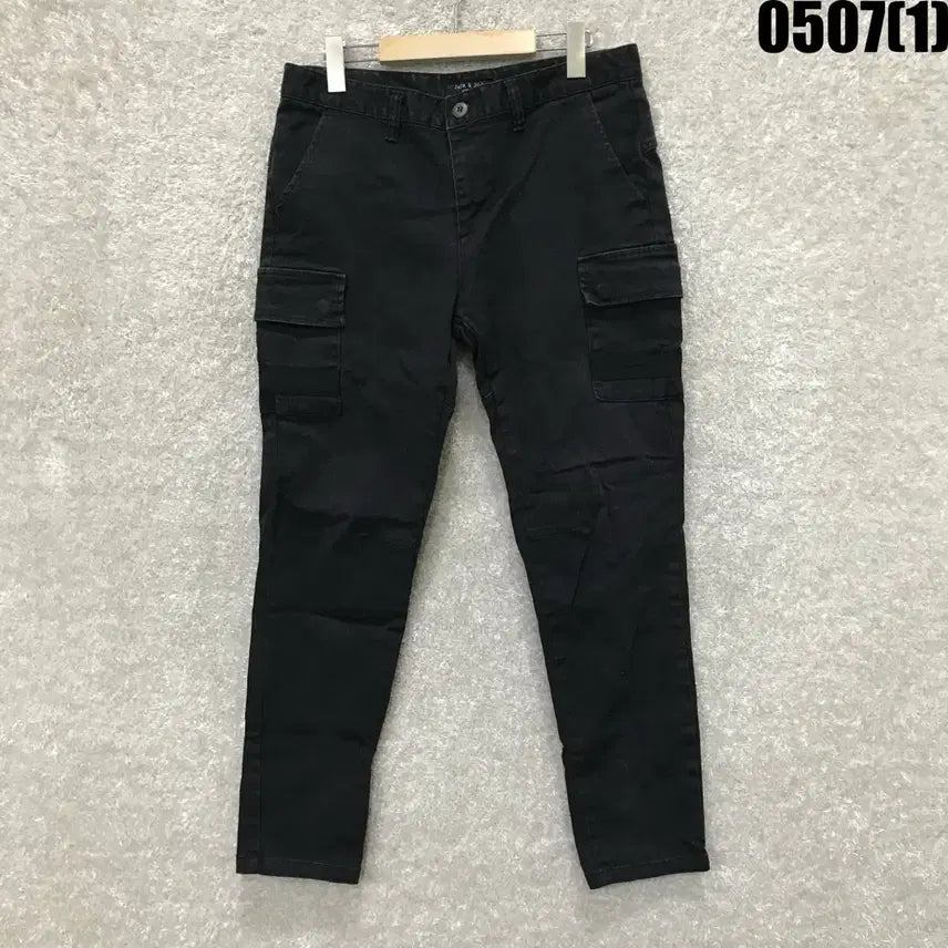 [BUNJANG] Jaci&amp;Jill Black Cargo Cotton Pants (Size 32) / 잭앤질 블랙 카고 바지 32