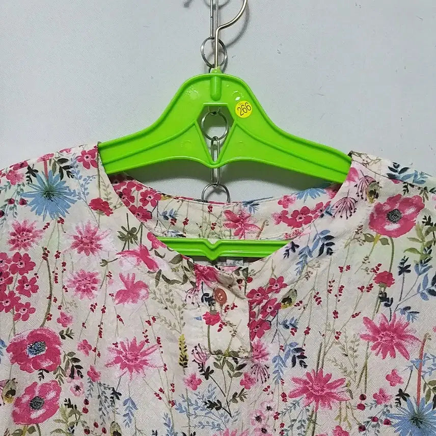 [BUNJANG] Flower Print Rayon Blouse / ㅎ266 인견상의