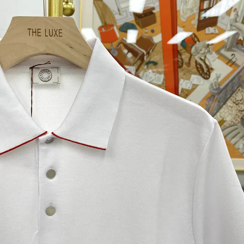 [BUNJANG] Hermes Double Technical Polo T-Shirt White / 새상품] 에르메스 더블 테크니컬 폴로 티셔츠 화이트 H800271