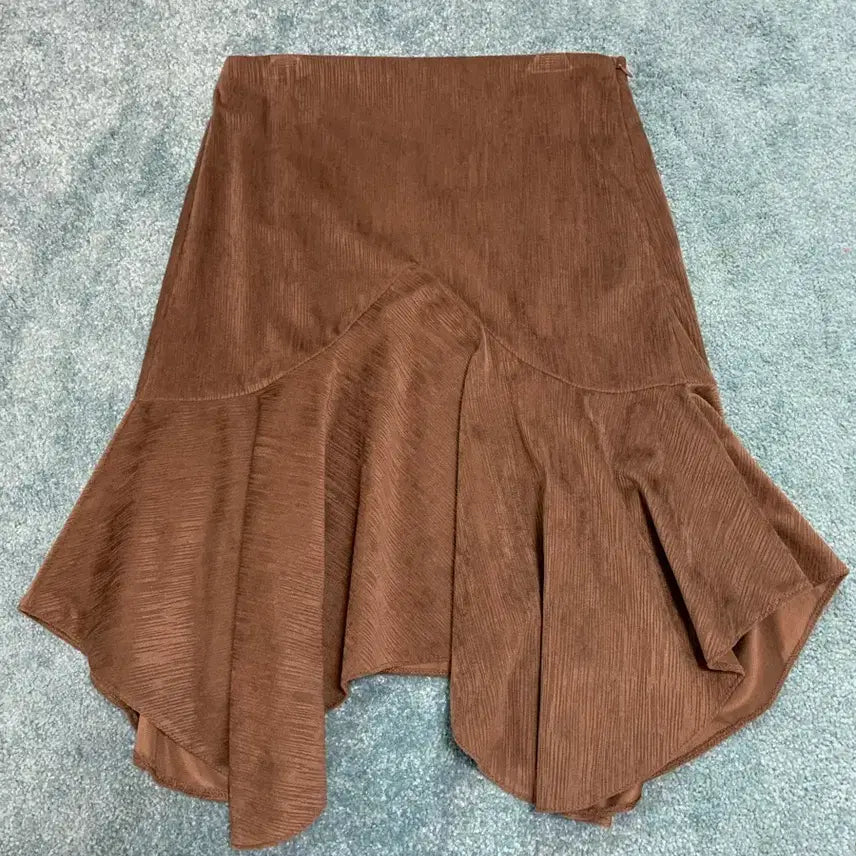 [BUNJANG] Asymmetrical Mermaid Skirt - Brown / 언발란스 머메이드 스커트 브라운