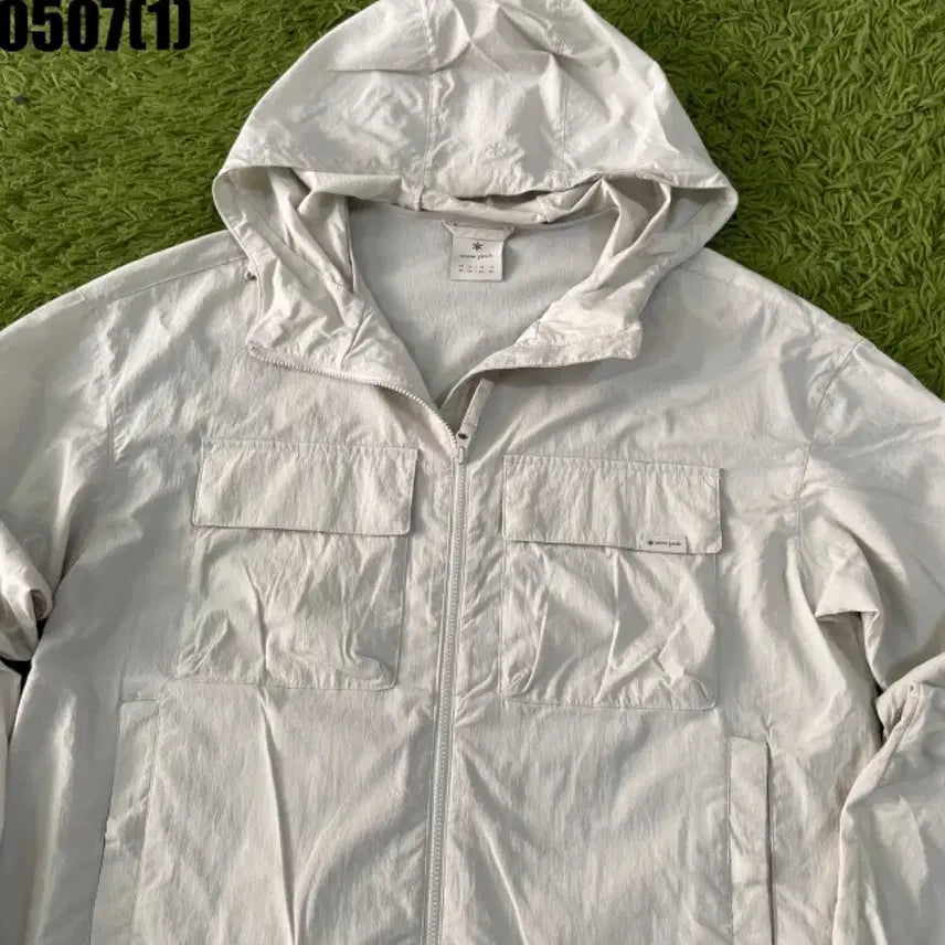 [BUNJANG] Snow Peak Ivory Hooded Zip-Up Jacket / 스노우피크 후드 집업 자켓 아이보리