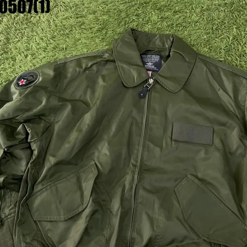 [BUNJANG] Vintage Military Flight Jumper Khaki XL / 밀리터리 항공 점퍼 카키 XL