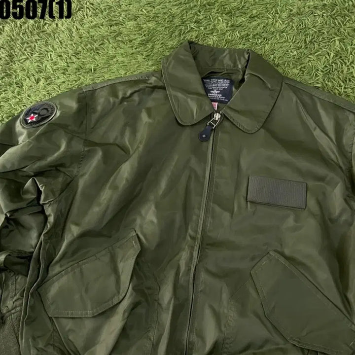 [BUNJANG] Vintage Military Flight Jumper Khaki XL / 밀리터리 항공 점퍼 카키 XL