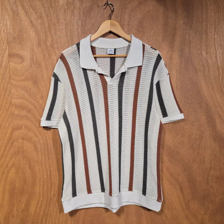 [BUNJANG] ZARA Knit Mesh Cardigan / ZARA 자라 카라 니트 메쉬 L (번703