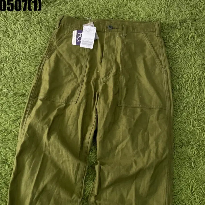 [BUNJANG] Olive Green Wide Pants / 올리브 그린 와이드 팬츠