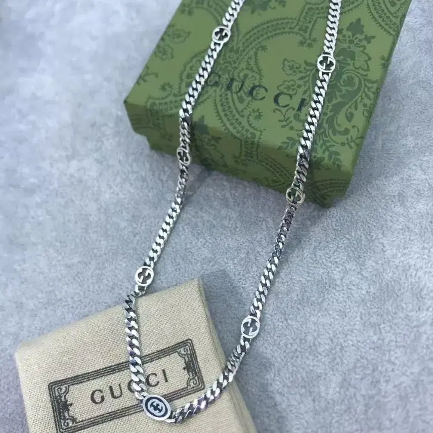 [BUNJANG] Gucci Silver Necklace / 구찌 패션 실버 목걸이