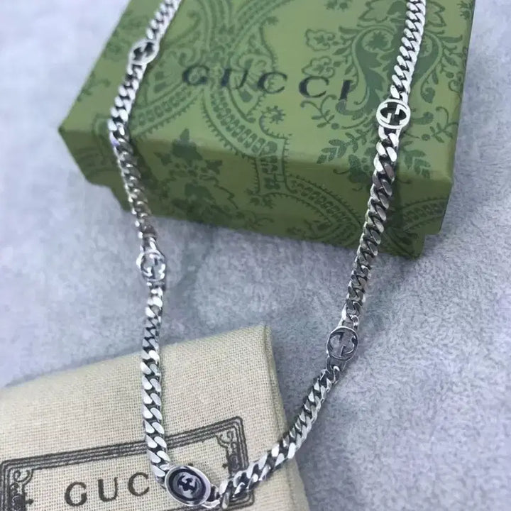 [BUNJANG] Gucci Silver Necklace / 구찌 패션 실버 목걸이