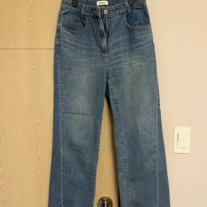 [BUNJANG] Sandro Semi Wide Denim Pants / 산드로 세미 와이드 데님 팬츠
