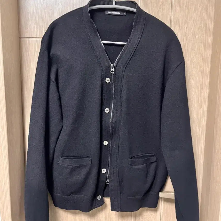 [BUNJANG] HAECHINGROOM Zip-Up Cardigan Black Size 2 / 해칭룸 집업 가디건 블랙 2사이즈